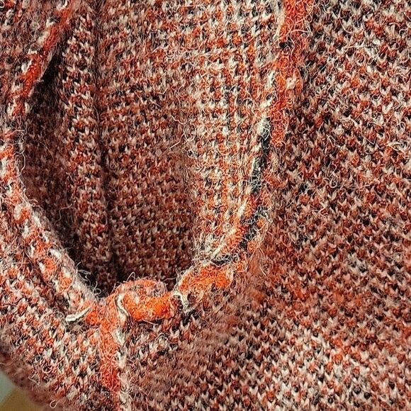 BRAND NEW JOSEPH A HOODED LONG CARDIGAN SWEATER COAT IN PLAID RED - Picture 10 of 12